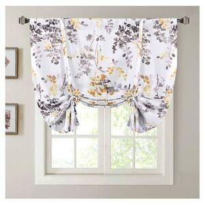 NEW Floral Blackout Tie Up Curtain - Thermal Insulated 42"Wx63L